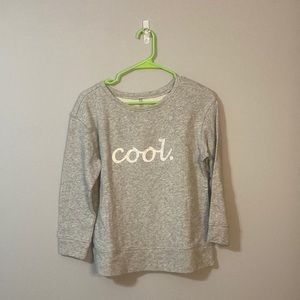 Cool glitter statement sweatshirt